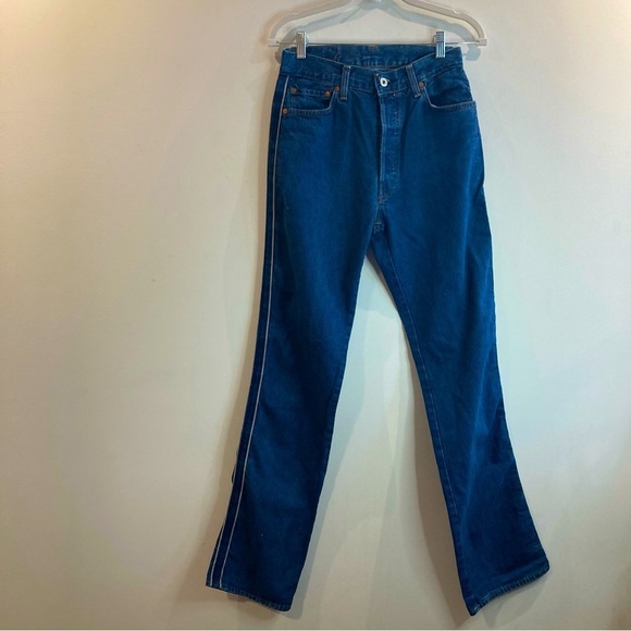 REPLAY Sz 28 Reg  Side Strip Button Fly Mid Wash High Rise Jeans - Picture 1 of 14